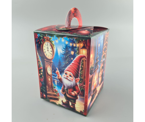 Новогодняя подарочная картонная упаковка для конфет (700грм) №218 "Домашний уют"  (1 шт)