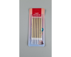 Свечи для торта Золото 6шт ((ЛАК) (1 пачка)