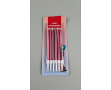 Свечи для торта Красная 6шт (ЛАК) (1 пачка)