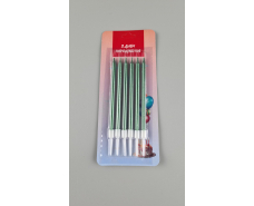 Свечи для торта Зеленая 6шт (ЛАК) (1 пачка)