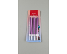 Свечи для торта Фиолетовая 6шт (ЛАК) (1 пачка)