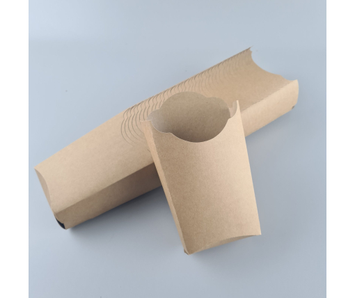 Бокс картонный для картошки ФРИ  "KRAFT"165*100*40 мм (50 шт)