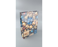 Новогодний ,картонные пакеты с ручками Гигант вертикальный 30х47х12-005 (12 шт)