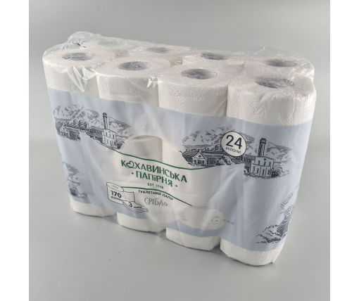 Туалетная бумага(3слоя) 96*115/50 "Срібло" (а24) (1 пачка)