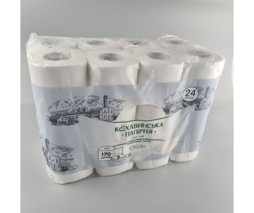 Туалетная бумага(3слоя) 96*115/50 "Срібло" (а24) (1 пачка)