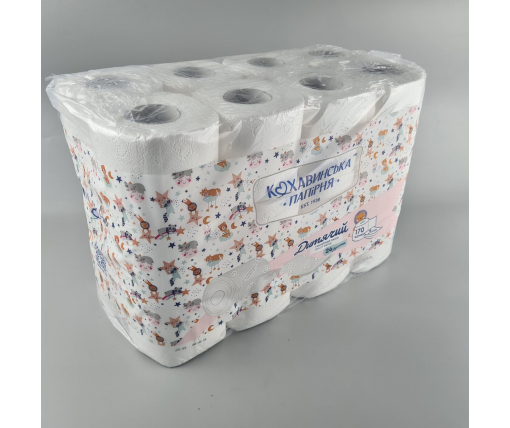 Туалетная бумага(3слоя) 96*115/45 "Дитячий" (а24) (1 пачка)