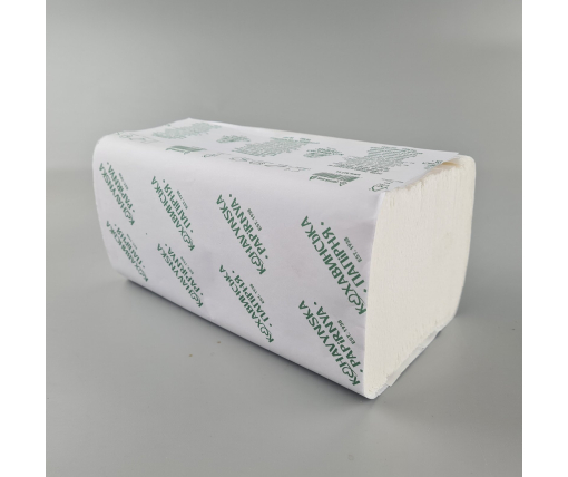 Полотенце бумажное v-складка белое(150листов) 230*210 2 шар. 'Кохавинська папірня" (1 пачка)