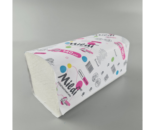 Полотенце бумажное v-складка белое(140листов) 230*210 2 шар. 'Mildi Smart" (1 пачка)