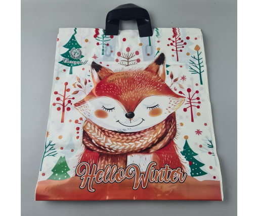 Пакет с петлевой ручкой 40*42ВТ Н.Год "Лиса" Ренпако (25 шт)