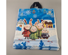 Пакет с петлевой ручкой 40*42ВТ Н.Год "Зайчата" Ренпако (25 шт)