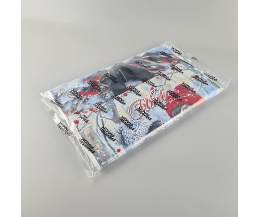 Пакет с петлевой ручкой  (38*34) Н.Год "Воробьи" Ренпако (25 шт)