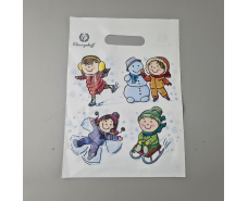 Пакеты с вырубной ручкой (22*30)п Н.Год "Дети" Рендпако (50 шт)