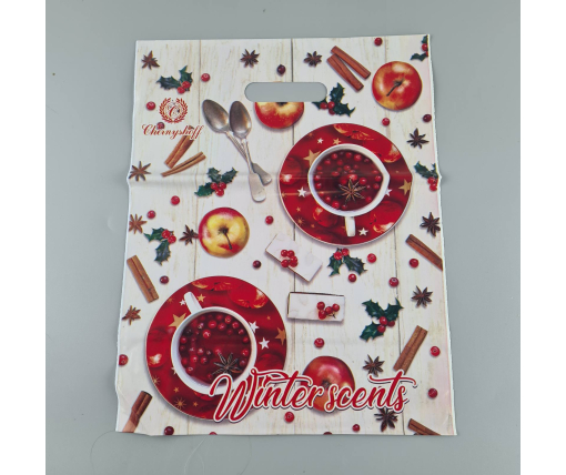 Пакеты с вырубной ручкой (29х37) Н.Год Зимнние Аромат" Ренпако (50 шт)