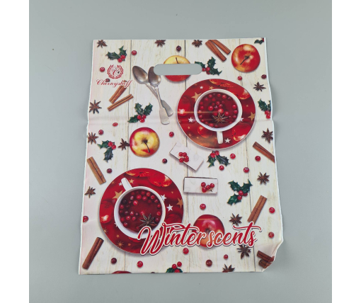 Пакеты с вырубной ручкой (29х37) Н.Год Зимнние Аромат" Ренпако (50 шт)