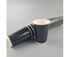 Стакан картонный 2х слойный 340мл  "Черно белый"  (20 шт)