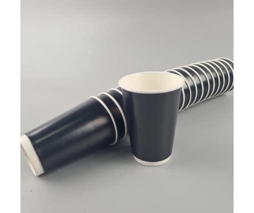 Стакан картонный 2х слойный 340мл  "Черно белый"  (20 шт)