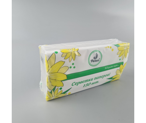 Салфетка косметическая 150 шт 20*20 Одесса в упаковке по 7 Ромашка (1 пачка)