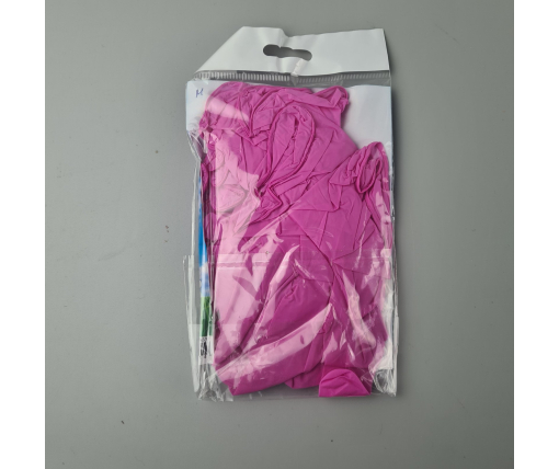 Перчатки 10шт Нитрил Розовые М  Супер торба (1 пачка)