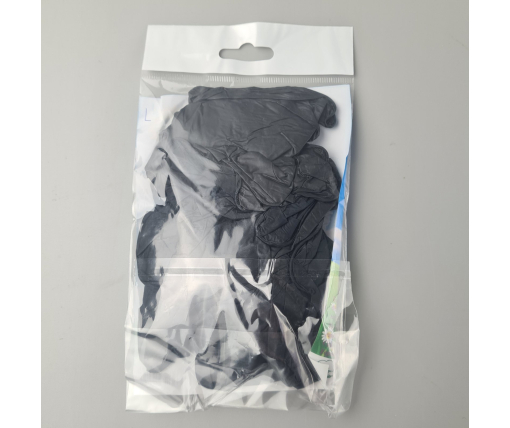 Перчатки 10шт Нитрил Черный L  Супер торба (1 пачка)