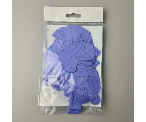 Перчатки 10шт Нитрил Фиолетовые M  Супер торба (1 пачка)
