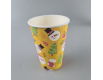 Стаканы бумажные одноразовые 340 мл НГ "СНЕГОВИК НА ЖЕЛТОМ"   (50 шт)