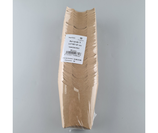 Бокс картонный для картошки ФРИ  "KRAFT"115*85*45 мм (100 шт)