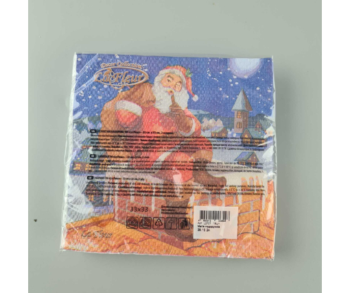 Новогодняя салфетка (ЗЗхЗЗ, 16шт)  La Fleur "Магия подарков" (711) (1 пачка)