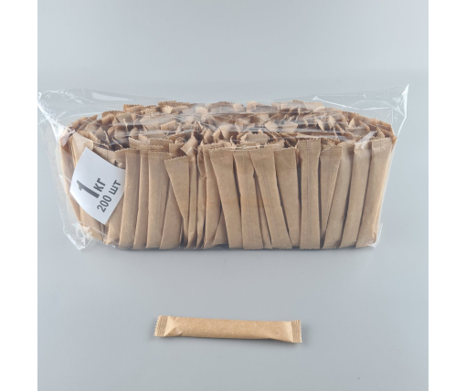 Сахар в стиках 5г КРАФТ упаковка (200 шт)