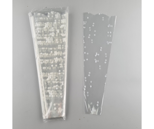 Упаковка конус под цветы h40/ 5низ/15верх белый (100 шт) 159 (3) (100 шт)