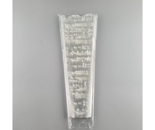 Упаковка конус под цветы h40/ 5низ/15верх белый (100 шт) 159 (3) (100 шт)