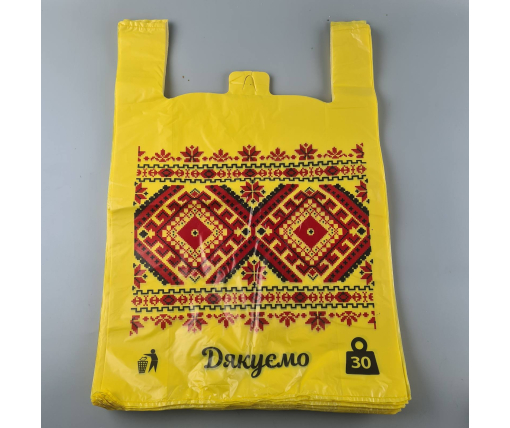 Пакет майка полиэтиленовая 40*60 Вышиванка (Мрия) (100 шт)