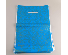 Пакеты с вырубной ручкой (25*35+3)"ПЕРФЕКТ" СИНИЙ ХВГ (25 шт)