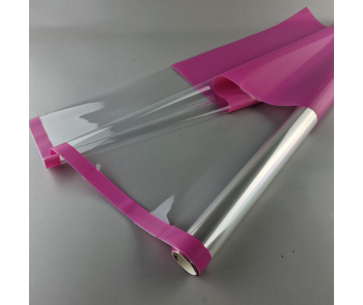 Пленка для цветов Рулон 8 м Тонировка с каймой  (75) (h700) № 803 Малиновый (1 шт)