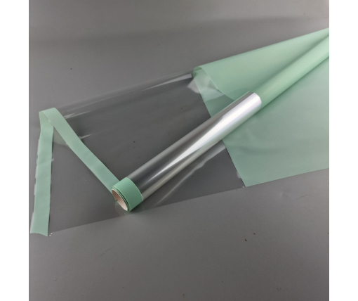 Пленка для цветов Рулон 8 м Тонировка с каймой  (75) (h700) № 805 Светло Салатовый (1 шт)