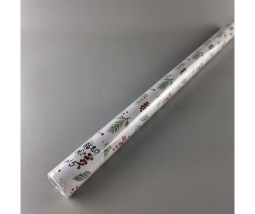 Рулон 8 м бумага подарочная с печатью (38) для цветов (h680) Н.Год №5 (1 шт)