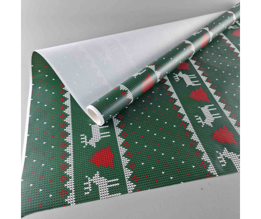 Рулон 8 м бумага подарочная с печатью (38) для цветов (h680) Н.Год №6 (1 шт)