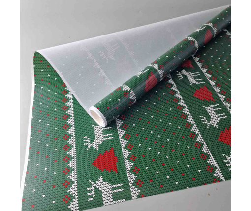 Рулон 8 м бумага подарочная с печатью (38) для цветов (h680) Н.Год №6 (1 шт)