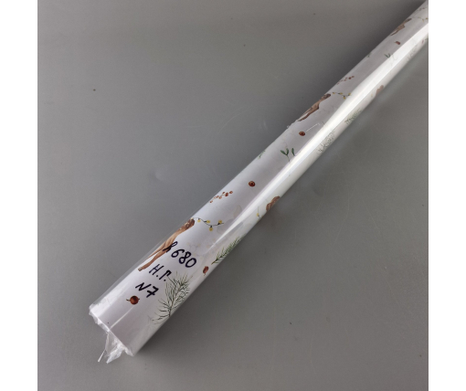 Рулон 8 м бумага подарочная с печатью (38) для цветов (h680) Н.Год №7 (1 шт)