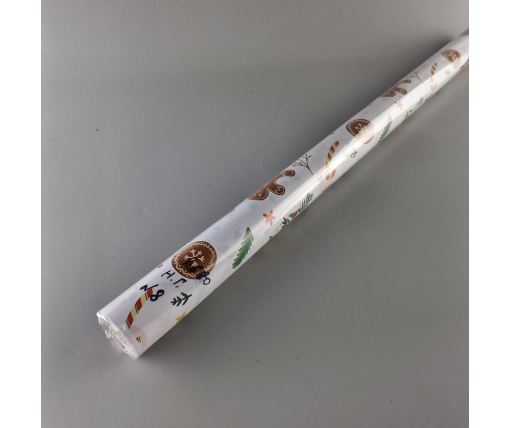 Рулон 8 м бумага подарочная с печатью (38) для цветов (h680) Н.Год №8 (1 шт)