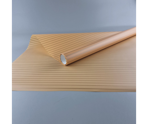 Калька для цветов рулон 8м тонированный матовый (77) (h660) №812 Персик Полоски (1 шт)