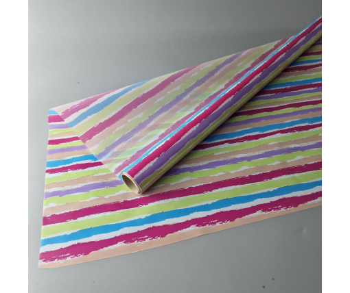 Калька для цветов рулон 8м тонированный матовый (77) (h680) №801 Радуга-1 (1 шт)