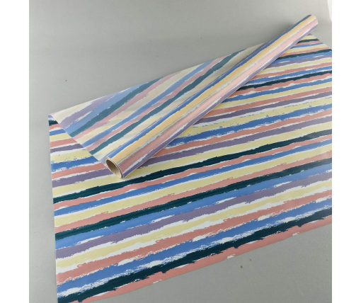 Калька для цветов рулон 8м тонированный матовый (77) (h680) №802 Радуга-2 (1 шт)