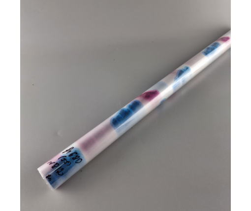 Калька для цветов рулон 8м тонированный матовый (77) (h680) №803 Неоновые надписи (1 шт)