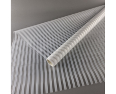 Калька для цветов рулон 8м тонированный матовый (77) (h680) №804 Полоски Белый (1 шт)