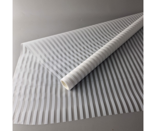 Калька для цветов рулон 8м тонированный матовый (77) (h680) №804 Полоски Белый (1 шт)