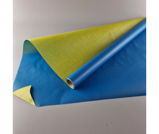 Рулон 10 м тонированный (24) пленка для цветов (h680) № 2 Сине/желтый (1 шт)