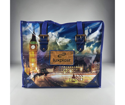 Полипропиленовая сумка хозяйственная  с цветным рисунком №2 Биг Бэн (1 шт)