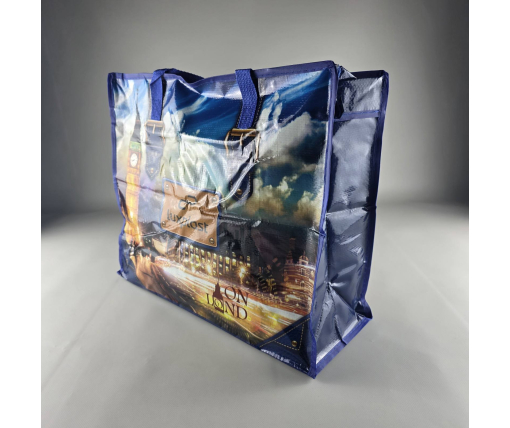 Полипропиленовая сумка хозяйственная  с цветным рисунком №2 Биг Бэн (1 шт)