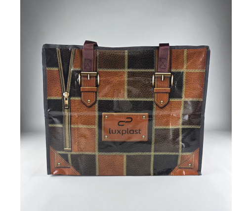 Полипропиленовая сумка хозяйственная  с цветным рисунком №2 Латки (1 шт)