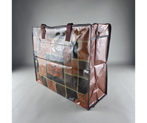 Полипропиленовая сумка хозяйственная  с цветным рисунком №2 Латки (1 шт)